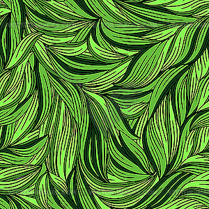 Бесшовный узор с яркими листьями - рисунок в векторе