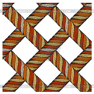 Seamless detailed texture of orange threads - vector clipart