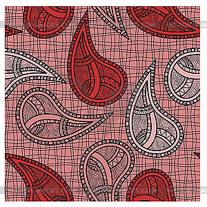 Ethnic seamless paisley - royalty-free vector image