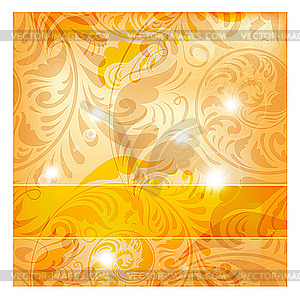frame on seamless floral vintage background - vector clip art
