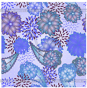 Seamless floral vintage background - vector image