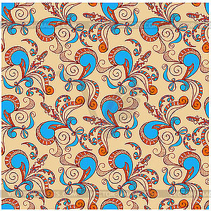 Floral seamless pattern, venecian colors - vector EPS clipart