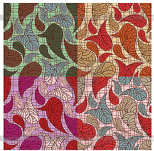 Seamless paisley backgrounds - vector clipart