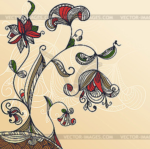 Abstract flower background - vector image