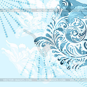 Vintage floral grunge background - vector clip art