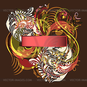Modern grunge floral background - vector image