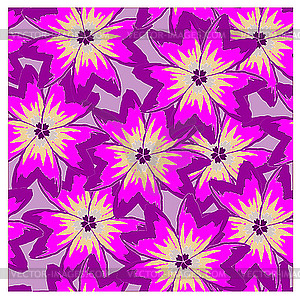 Seamless background with violet poppies - vector clipart