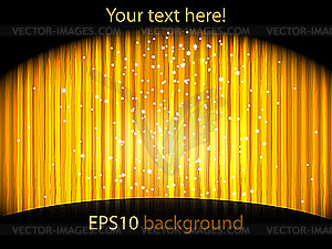 Yellow background with stripes and stars - vector EPS clipart