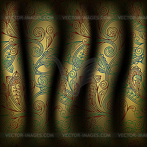 Paisley curtain background - vector clipart