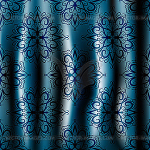 Curtain background with snowflakes - vector image