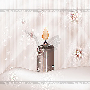 Christmas card with candle - vector EPS clipart