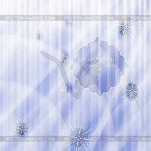 Winter background with snowflakes and stars - vector clipart