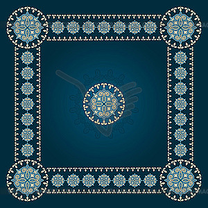 Square oriental pattern - vector clip art
