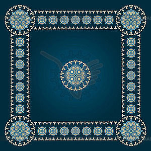 Square oriental pattern - vector clip art