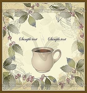 Elegant coffee card - royalty-free vector image