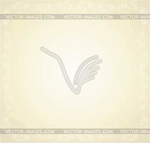 Decorative frame with flower lace - vector clipart