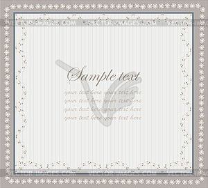 Greeting card with flower frame - vector clip art