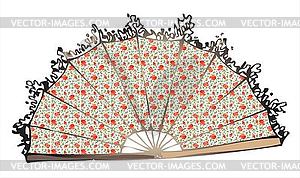 Vintage fan - vector clip art