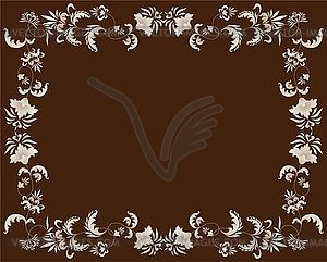 Beautiful decorative frame with flowers - vector clipart