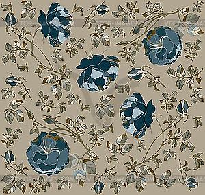 Background with roses - vector image