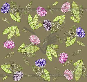 Background with flowers - vector clipart