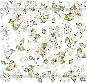 Roses background - royalty-free vector clipart