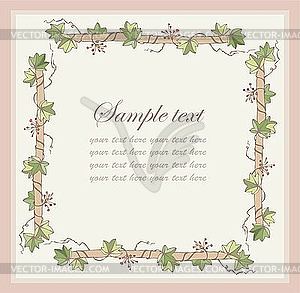 Decorative frame as greeting card - vector image