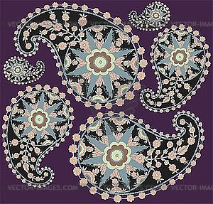 Background of paisley ornament - vector image