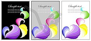 Beautiful abstract wavy designs - vector clip art