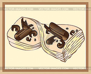 Beautiful card with cake - vector clip art