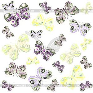 Background of butterflies - vector clipart