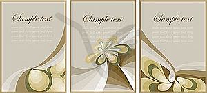 Beautiful flowers wavy designs - vector clip art