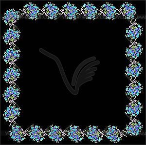 Beautiful decorative frame of flowers - vector image