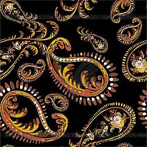 Seamless background of paisley ornament - vector image