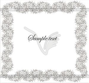 Beautiful decorative frame with flowers - vector image