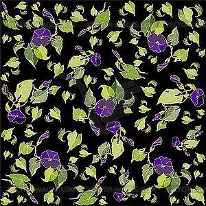 Background of violet flowers - vector clip art