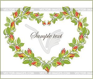 Decorative heart frame - vector clip art