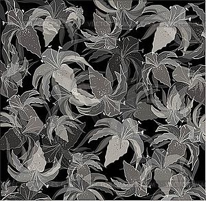 Background of lilies - vector image