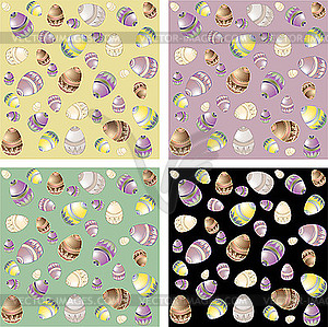 Background of Easter eggs - vector clipart