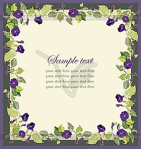 Beautiful decorative frame of flowers - vector EPS clipart