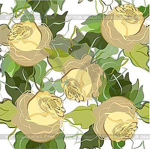 Floral background of roses - vector image