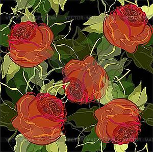 Floral background of roses - vector clipart