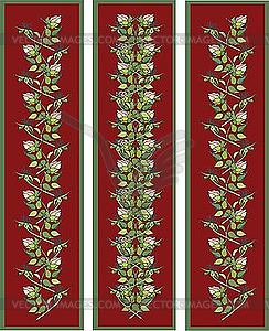 Vertical banners with floral elements - vector EPS clipart