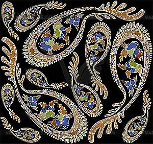 Background of paisley ornament - vector clip art