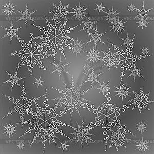 Background with beautiful snowflakes - vector image