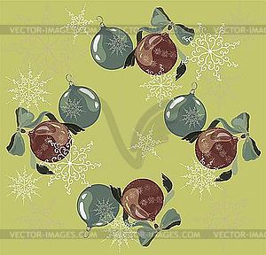 Christmas background of balls - vector clipart