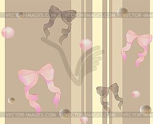 Vintage background of bows - vector image