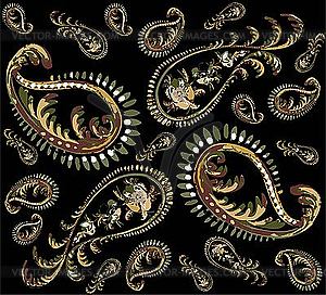 Background of paisley ornament - vector clipart