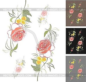 Backgrounds with roses - vector clip art