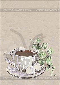 Coffee cup. Menu - royalty-free vector clipart